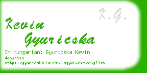 kevin gyuricska business card